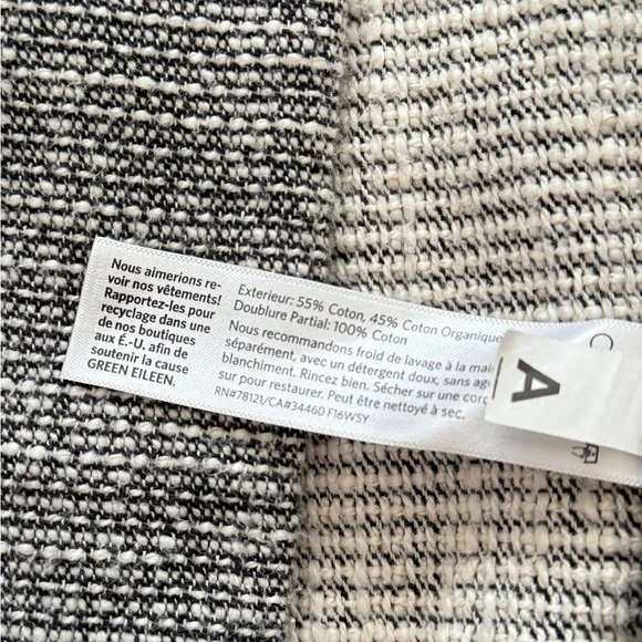 Eileen Fisher Coat Womens Medium Gray Knit Long Length Cotton Capsule Minimalist - Picture 5 of 13